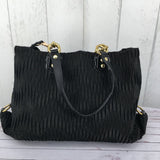 satin pleated shoulder bag