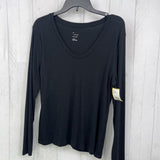 L Scoop neck ribbed l/s top