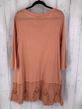 1X Lace bottom t-shirt dress