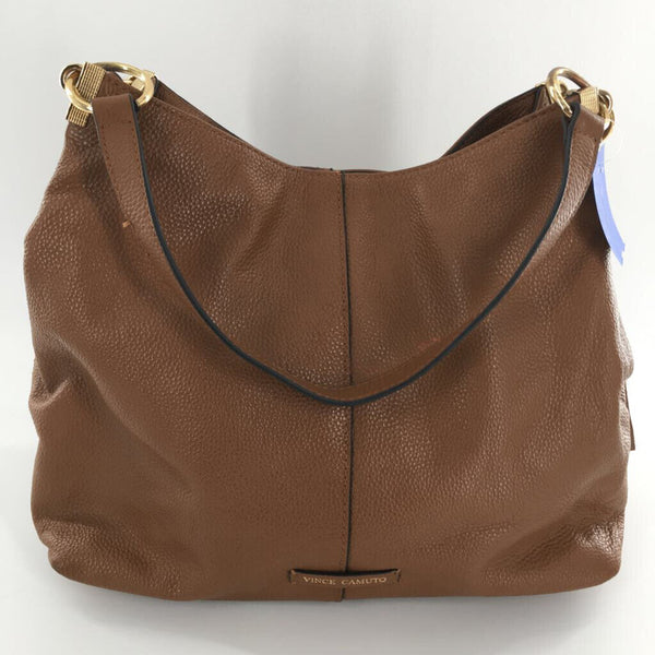 Pebbled leather shoulder bag