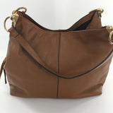 Pebbled leather shoulder bag