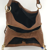 Pebbled leather shoulder bag