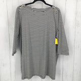 22/24 Striped boat-neck 3/4slv