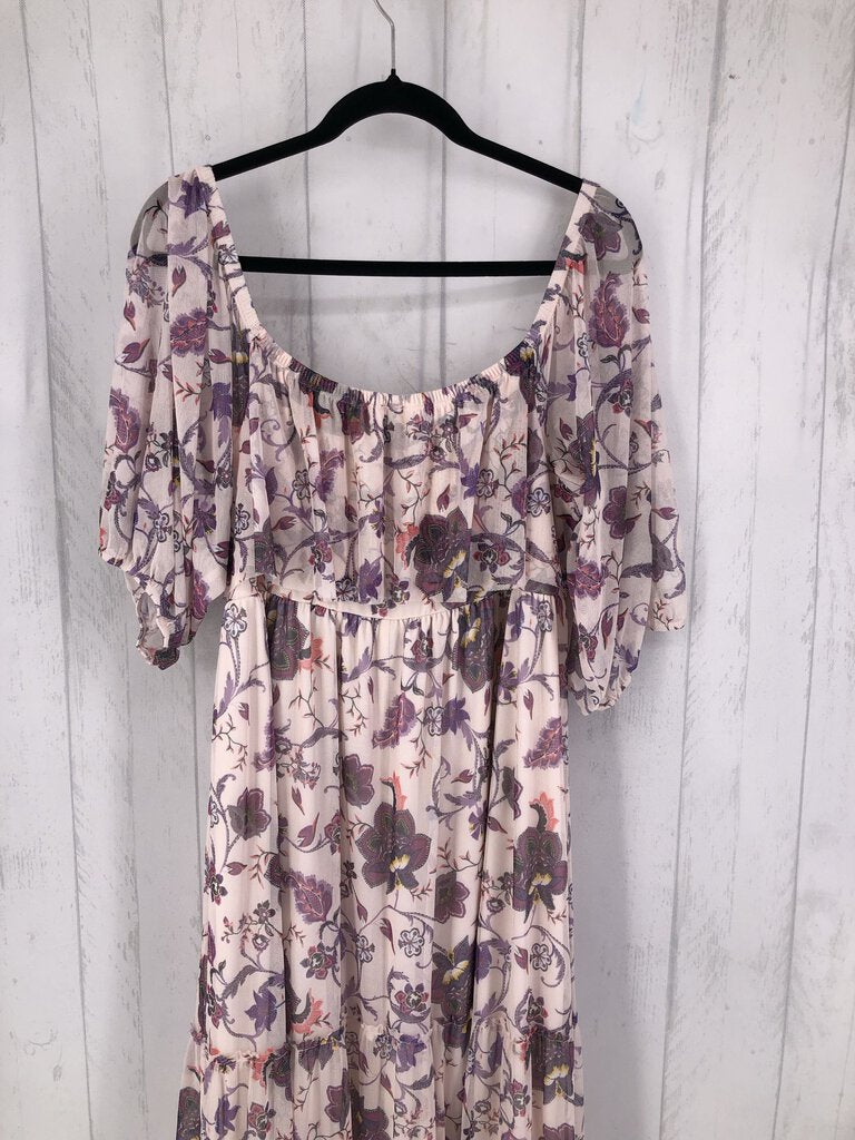 3 s/s floral maxi dress