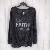 L walk by faith l/s top