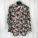 NWOT 3x l/s floral button shirt