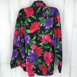 R99 3x l/s flower print button shirt