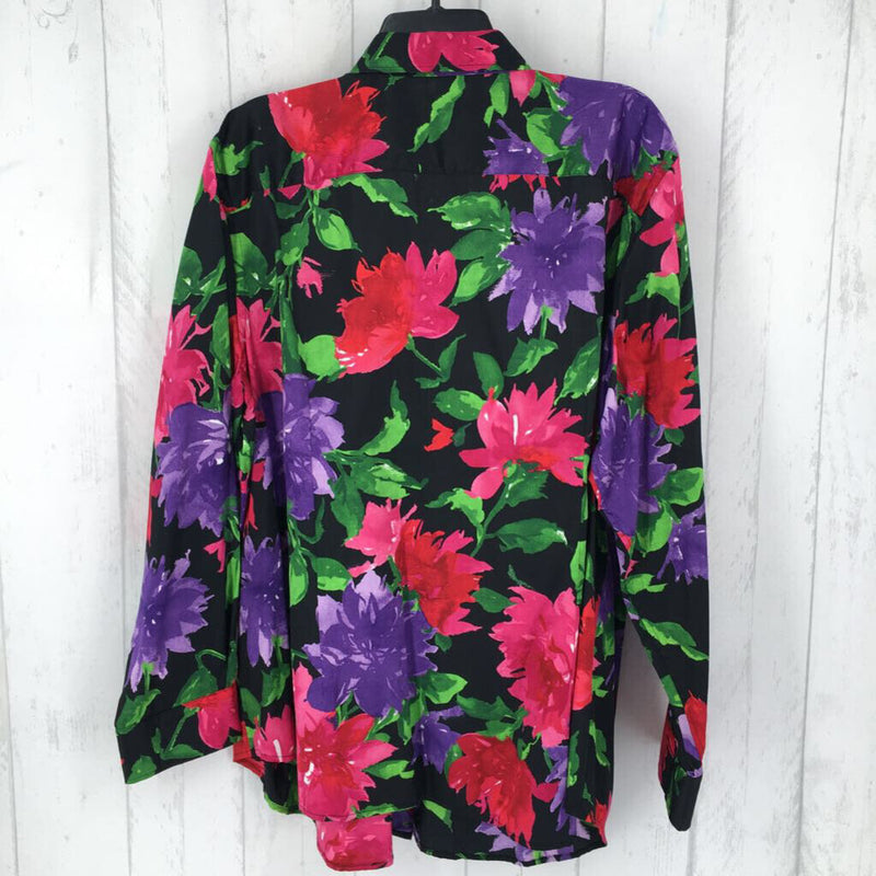 R99 3x l/s flower print button shirt