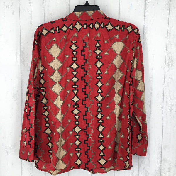 3x l/s aztec button shirt