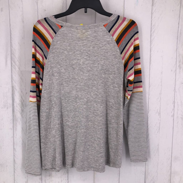 S stripe slv pocket top