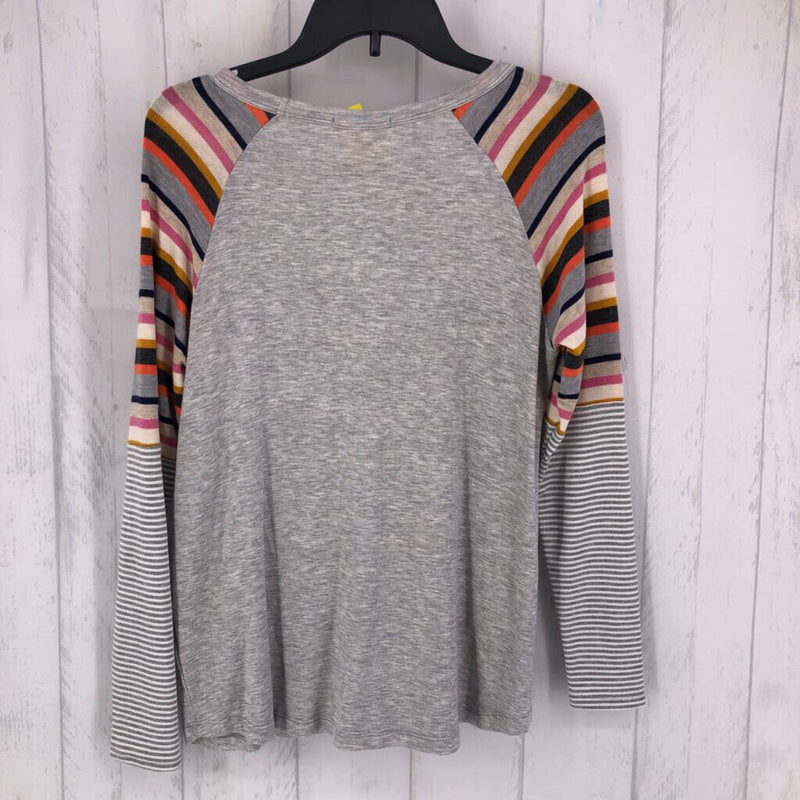 S stripe slv pocket top