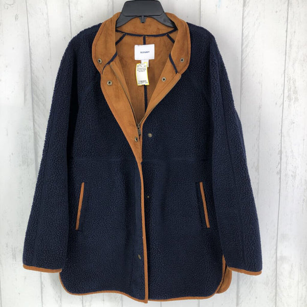 S zip sherpa coat