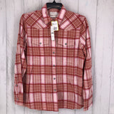 4 Plaid snap-button l/s top