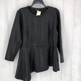 R49 14/16 Textured peplum top l/s