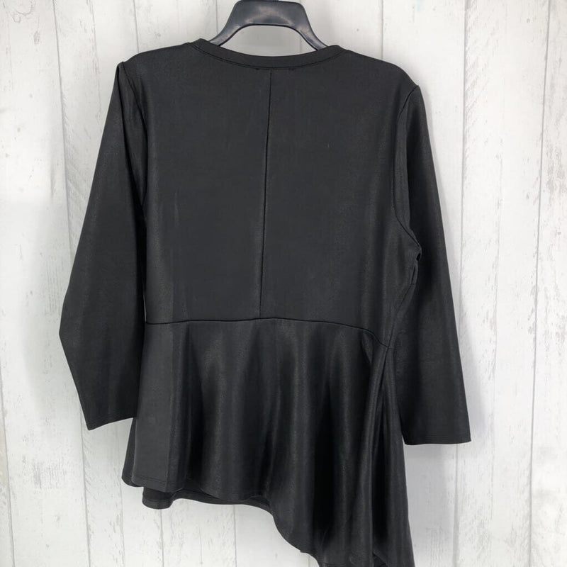 R49 14/16 Textured peplum top l/s