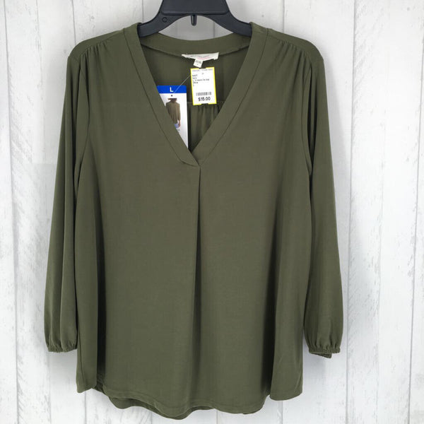 L V-neck l/s top