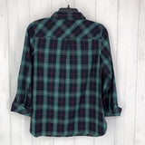 4p Plaid 1/2 button-down l/s top