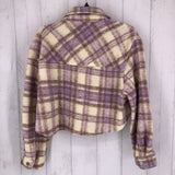 S Plaid crop jacket