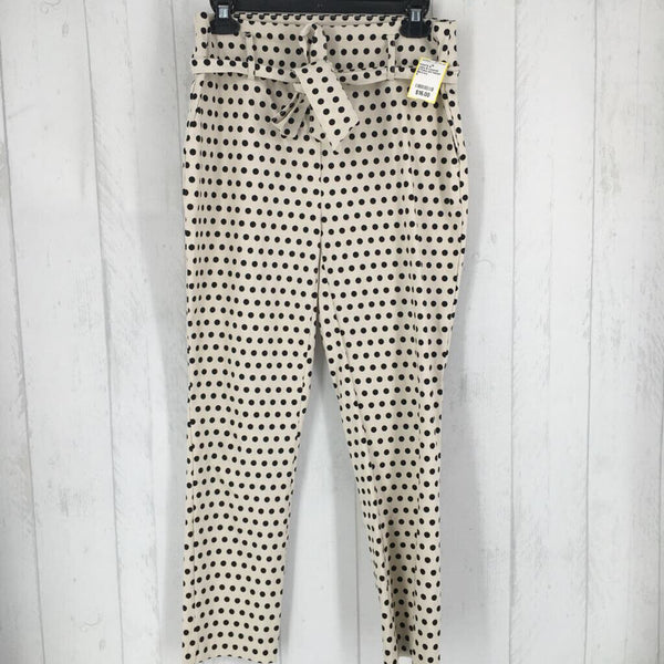 S Polka dot belted pants