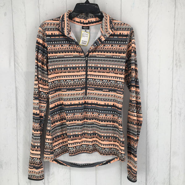 M Printed half-zip pullover l/s