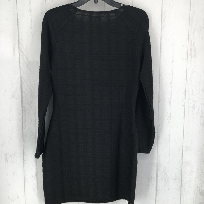 L Textured shiftdress l/s