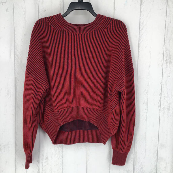 S Ribbed crop sweater l/s