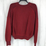 S Ribbed crop sweater l/s