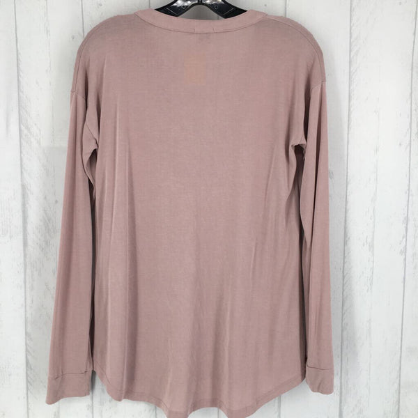 XS V neck round hem l/s