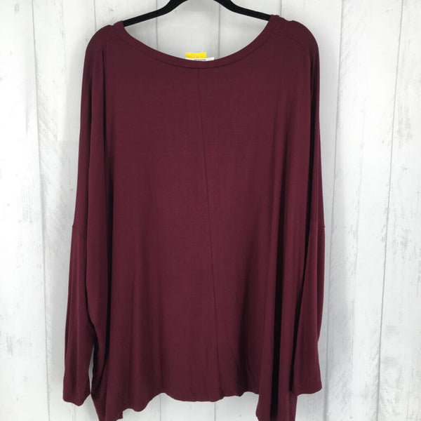 3X V-neck dolman slv top