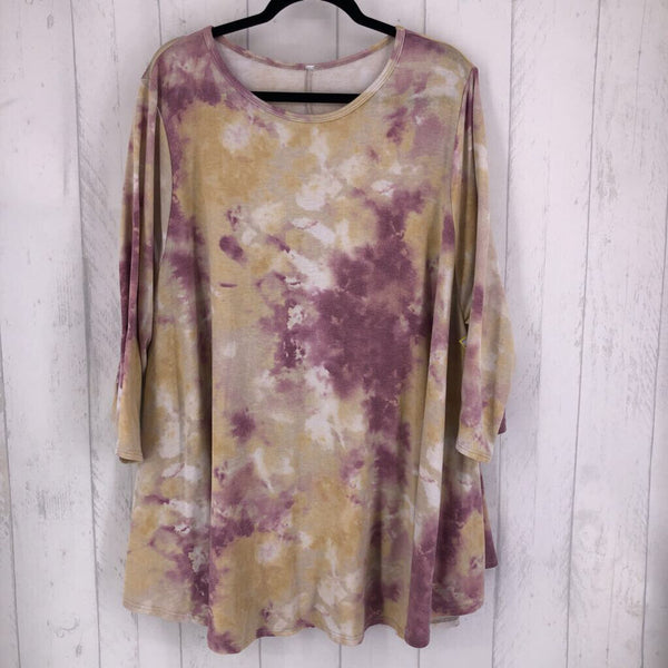 4XLTie dye swing top l/s