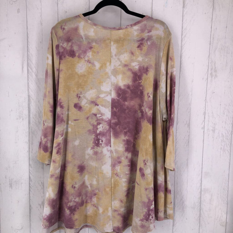 4XLTie dye swing top l/s