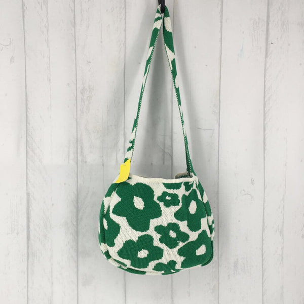 flower print knit crossbody