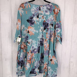 4XL Flo print s/s top