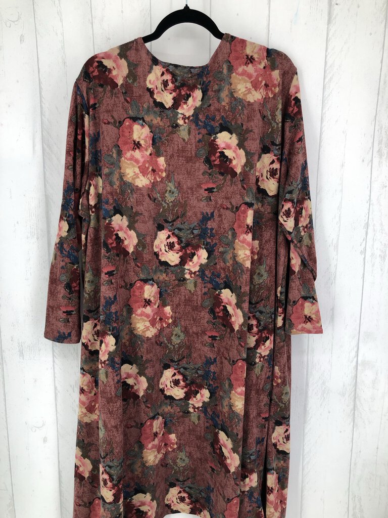 3XL Flo print duster l/s