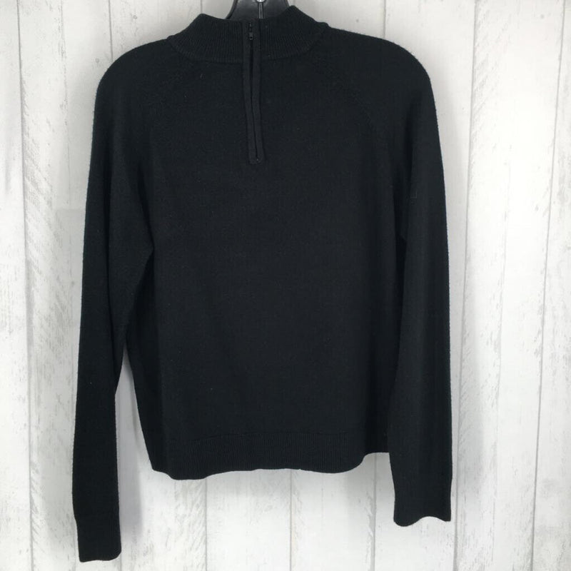 P/M Back zipper mock-neck sweater