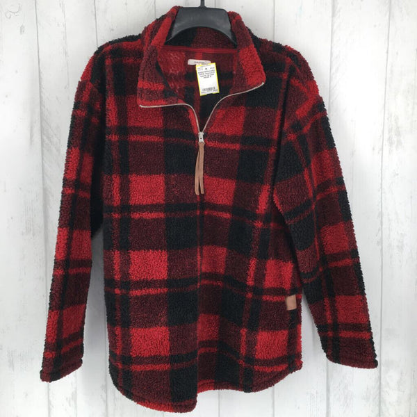 M quarter zip plaid