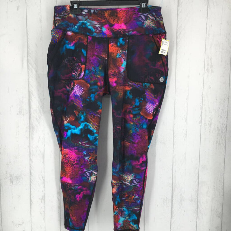 2X Printed pocket leggings