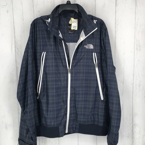 L Plaid hooded jacket