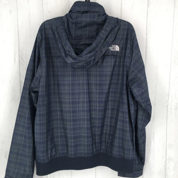 L Plaid hooded jacket