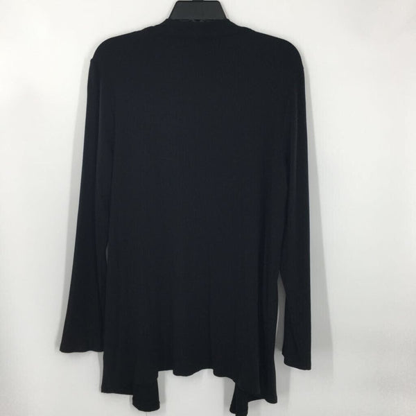 2 (L) Ribbed cardigan l/s