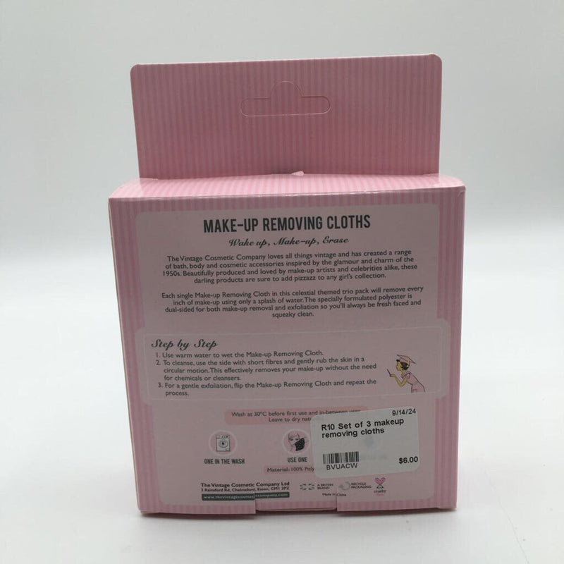 R10 Set of 3 makeup removing cloths