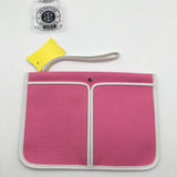 canvas clutch/wristlet