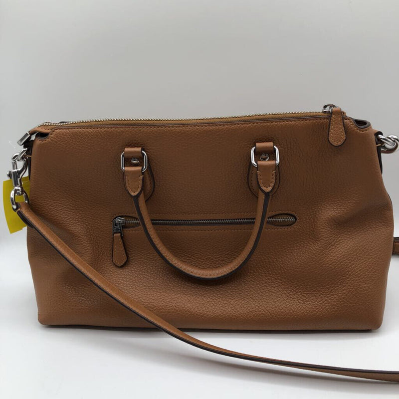 pebbled dual handle satchel/crossbody