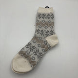 O/S Patterned wool blend sock