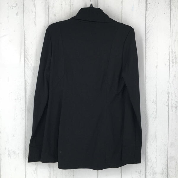 R118 M cowl neck asymmetrical zip jacket