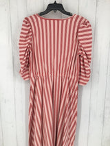 M elbow slv stripe dress