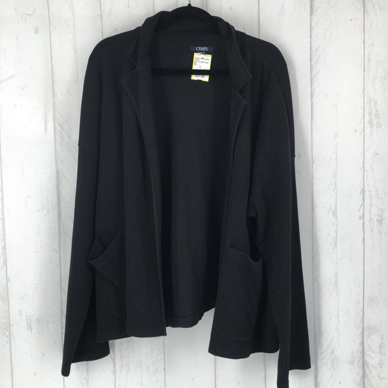 XXL Cardigan with collar l/s