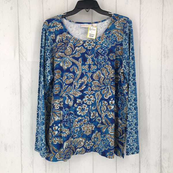 L Paisley print l/s tee