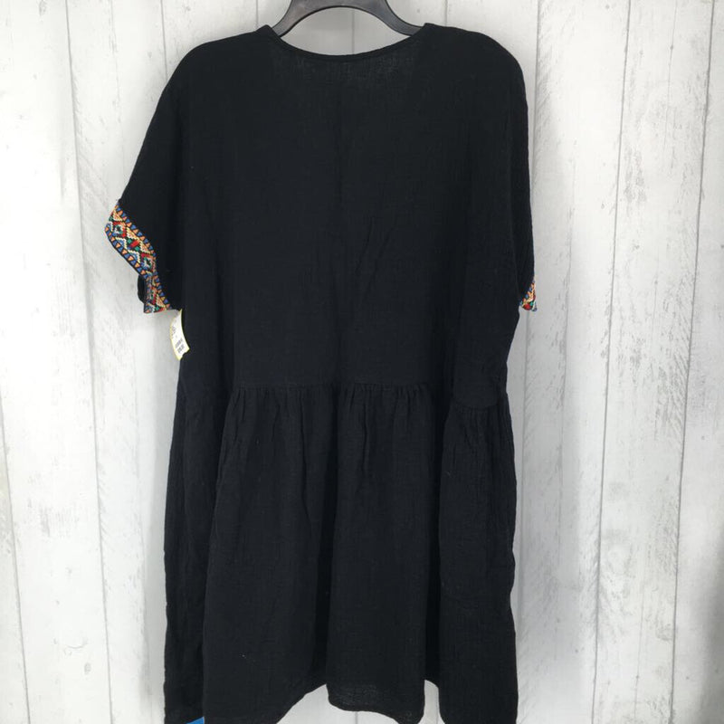 XL Gauzy embroidred cover up