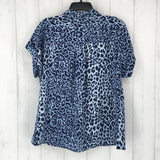 M Animal print button down s/s